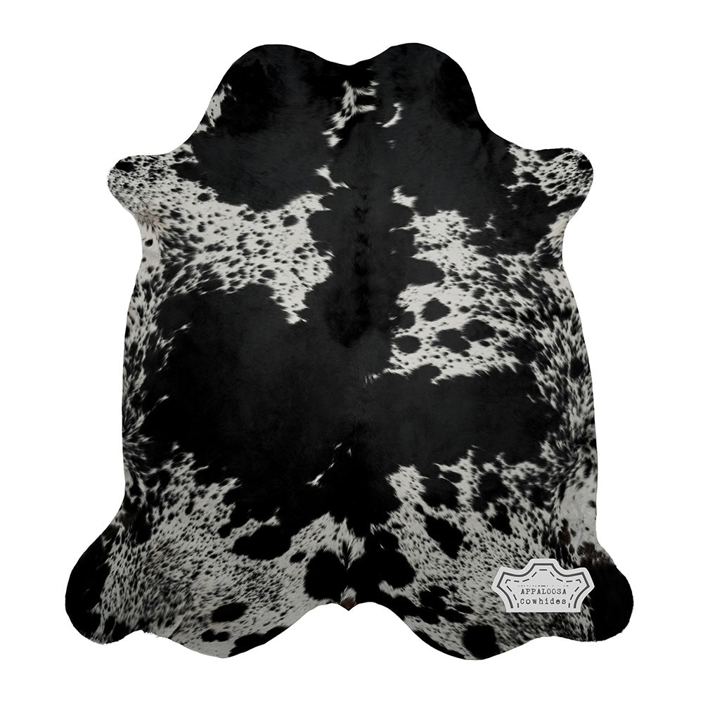 Natural Authentic Black & White Cowhide Rug