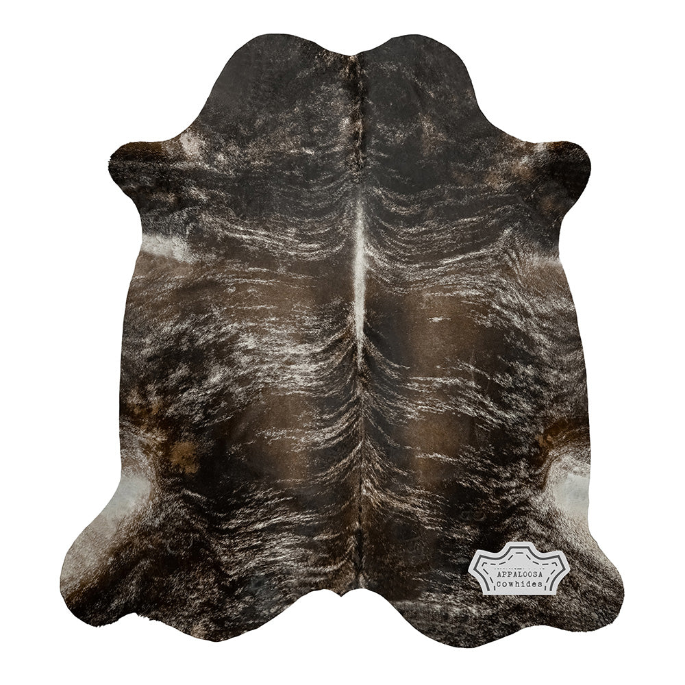 Natural Dark Brindle Cowhide Rug