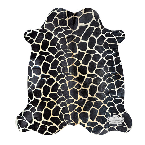 Authentic Giraffe Animal Print Cowhide Rug