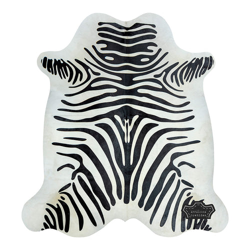 Authentic Zebra Animal Print Cowhide Rug
