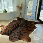 Authentic Tiger Animal Print Cowhide Rug