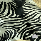 Authentic Zebra Animal Print Cowhide Rug