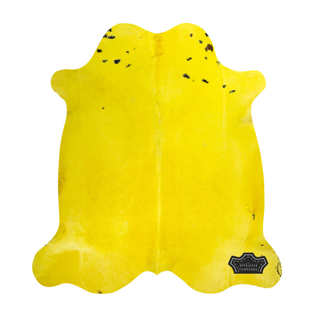 Bright Gold Color Dyed Cowhide Rug
