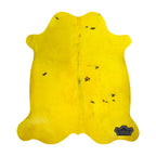 Bright Gold Color Dyed Cowhide Rug