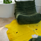 Bright Gold Color Dyed Cowhide Rug