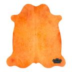 Burnt Orange Color Dyed Cowhide Rug