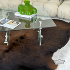 Dark Roast Latte Color Dyed Cowhide Rug
