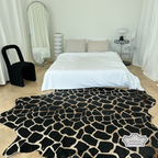 Authentic Giraffe Animal Print Cowhide Rug