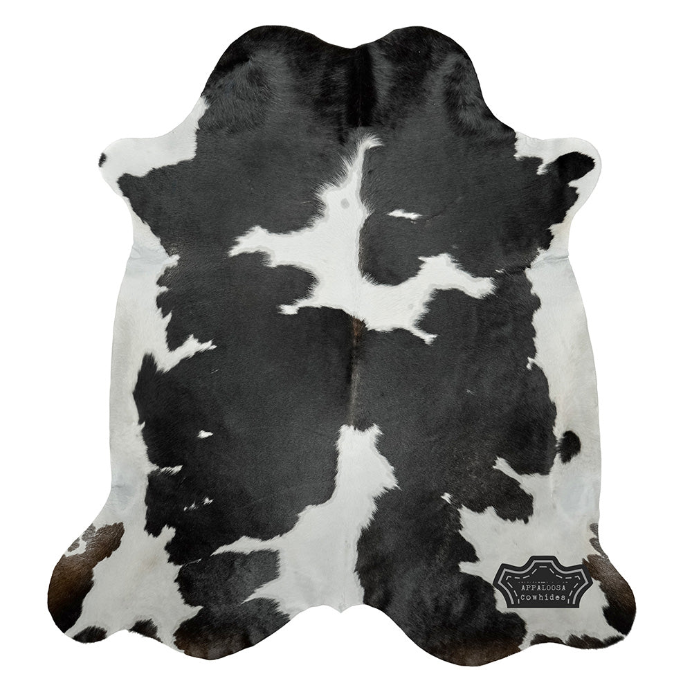 Natural Authentic Black & White Cowhide Rug