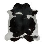 Natural Authentic Black & White Cowhide Rug