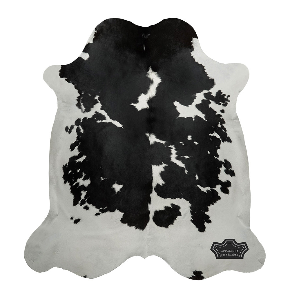 Natural Authentic Black & White Cowhide Rug