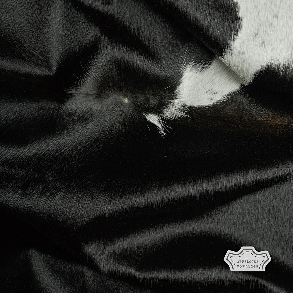 Natural Authentic Black & White Cowhide Rug