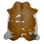 Natural Authentic Brown & White Cowhide Rug