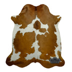 Natural Authentic Brown & White Cowhide Rug