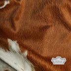Natural Authentic Brown & White Cowhide Rug