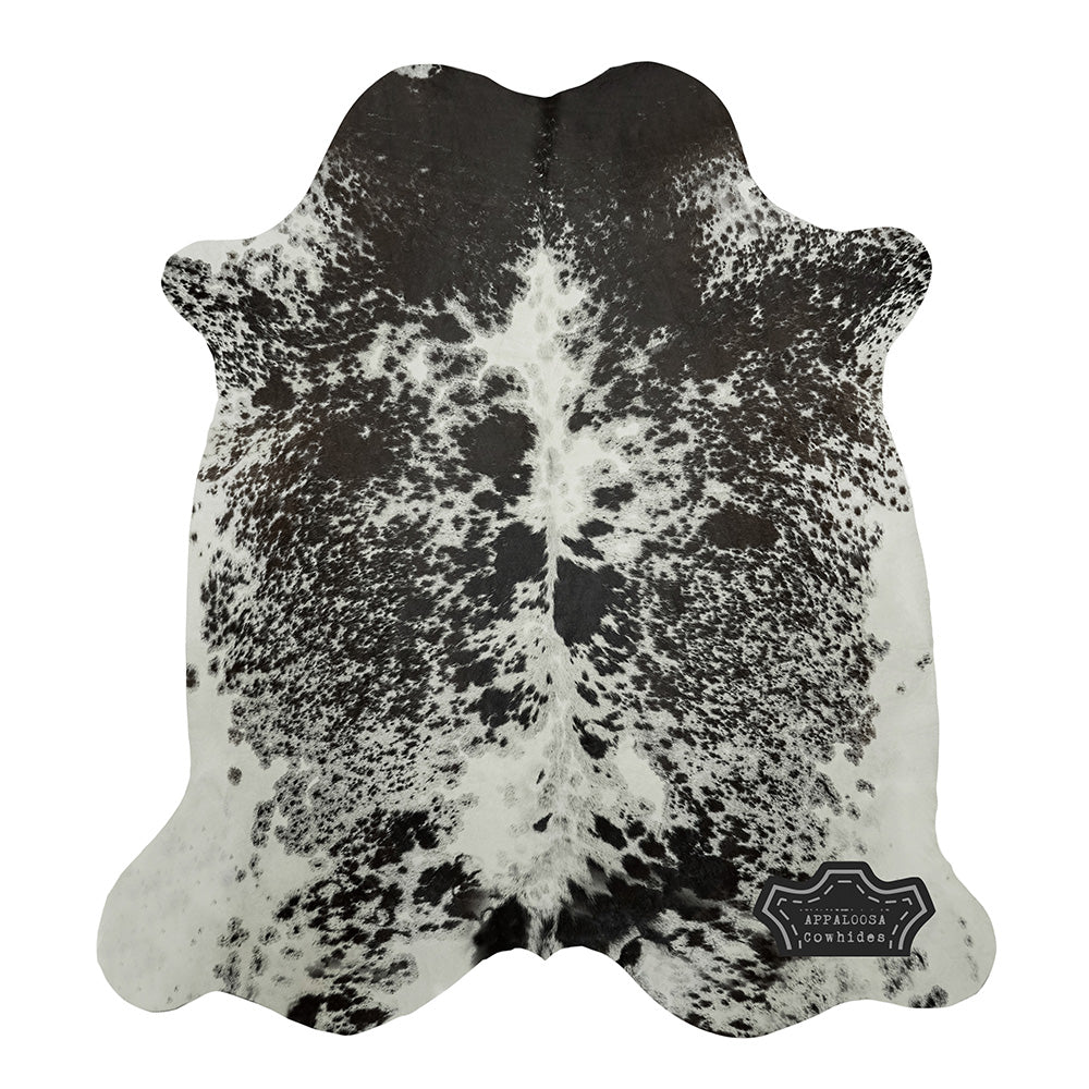 Natural Black Speckled Cowhide Rug