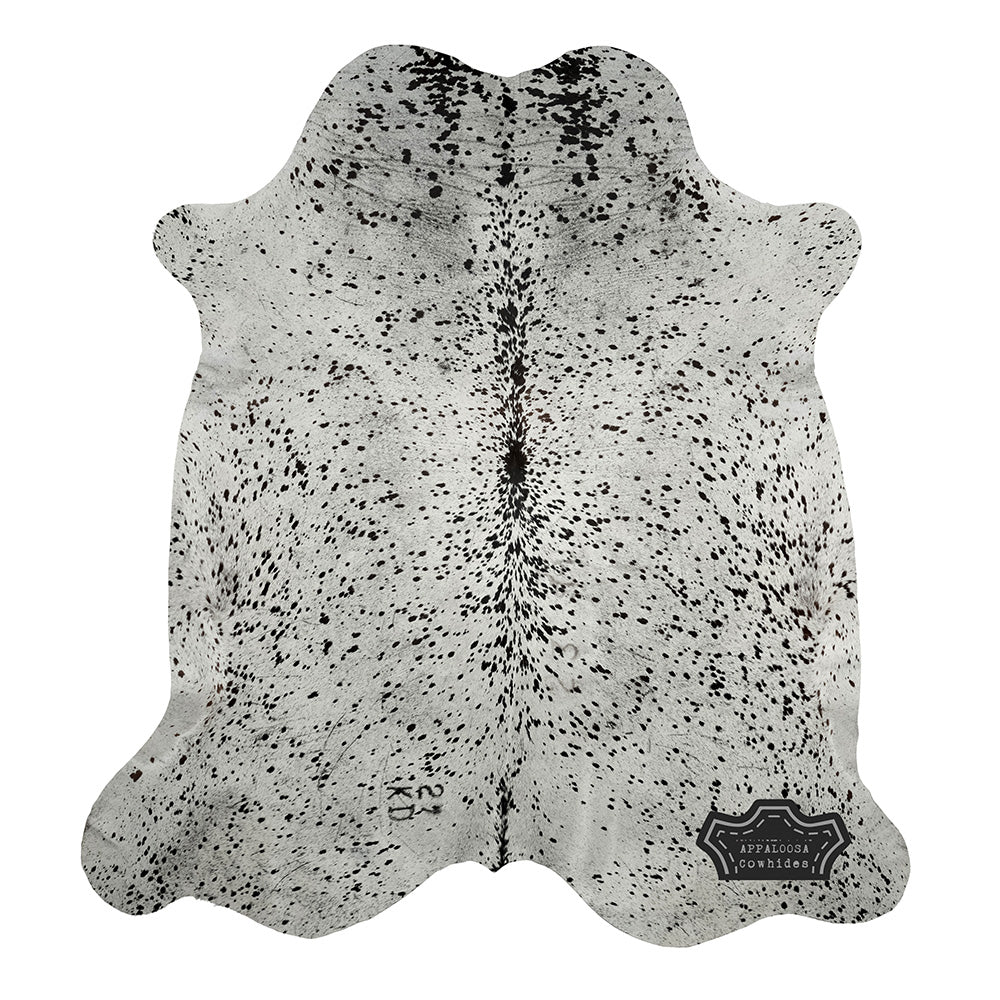Natural Black Speckled Cowhide Rug