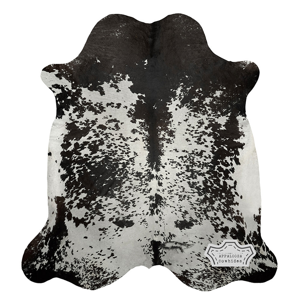 Natural Black Speckled Cowhide Rug