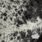 Natural Black Speckled Cowhide Rug