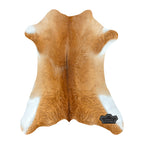 Natural Caramel Brown Calf Hide Cowhide Rug