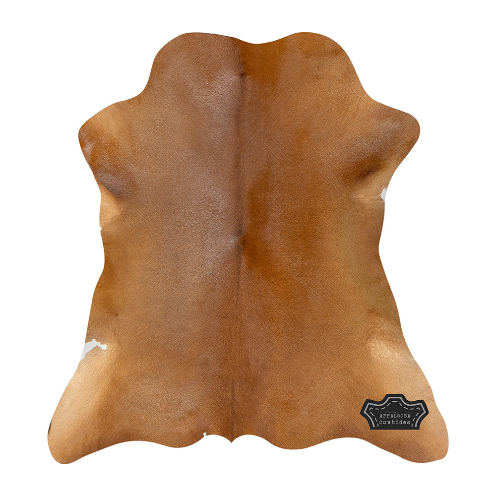 Natural Caramel Brown Calf Hide Cowhide Rug