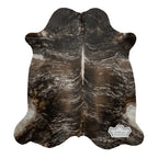 Natural Dark Brindle Cowhide Rug