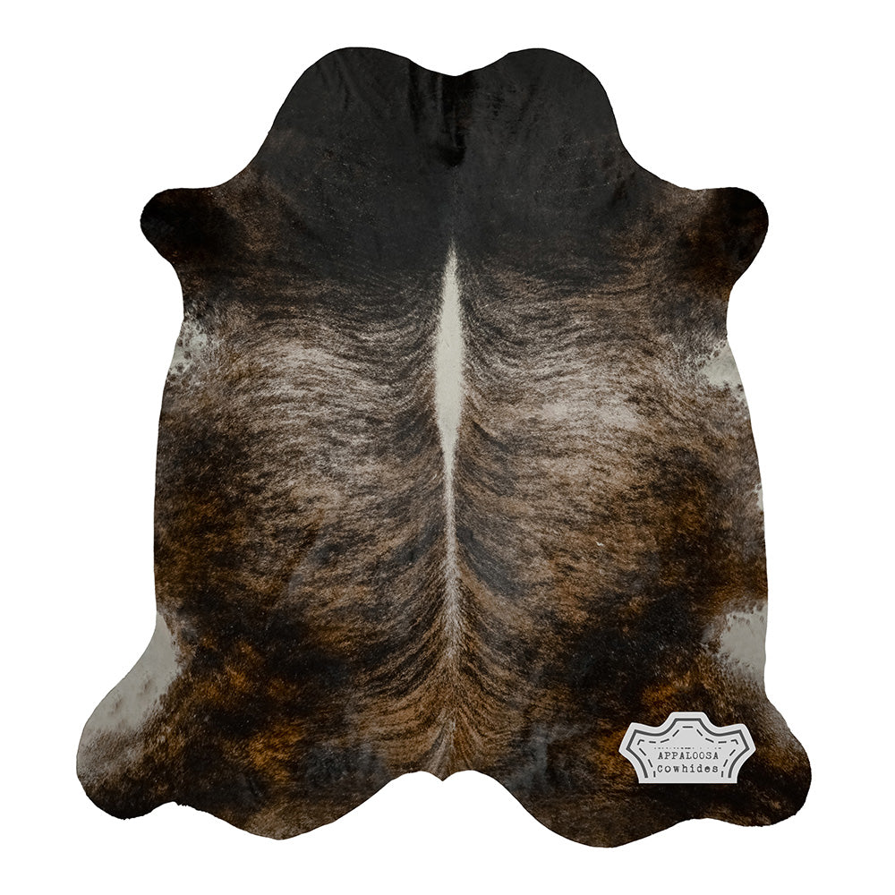 Natural Dark Brindle Cowhide Rug