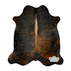 Natural Dark Brindle Cowhide Rug