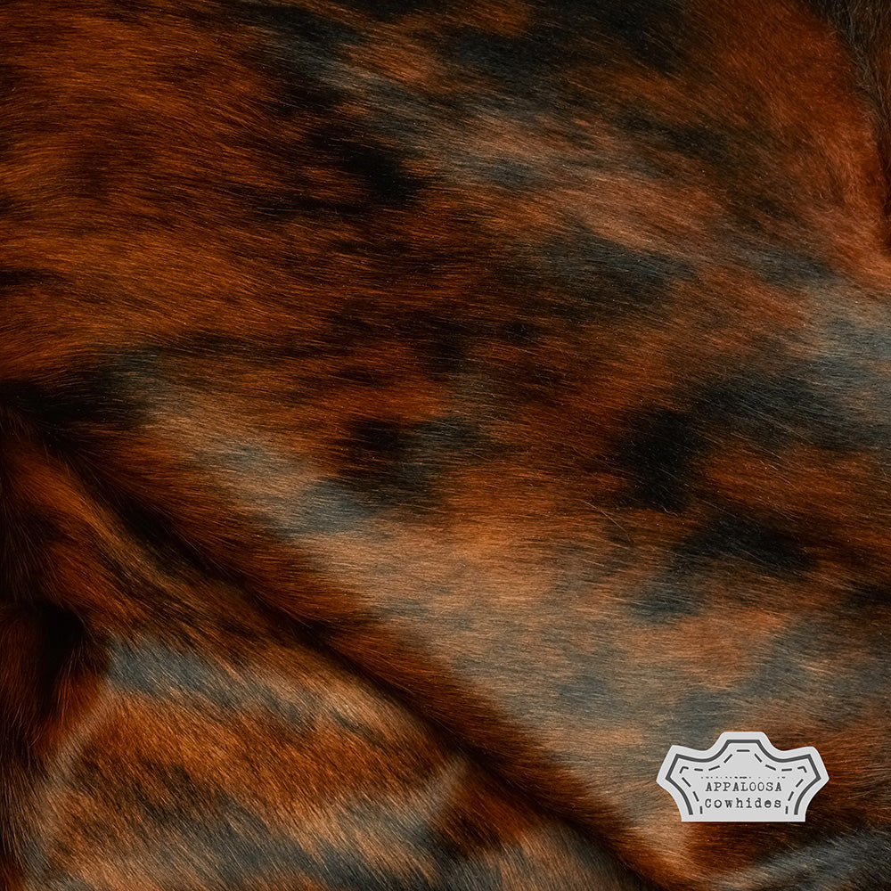 Natural Dark Brindle Cowhide Rug