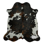 Natural Dark Tricolor Cowhide Rug