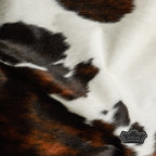 Natural Dark Tricolor Cowhide Rug