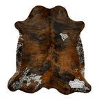 Natural Medium Tricolor Cowhide Rug