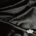 Natural Solid Black Cowhide Rug