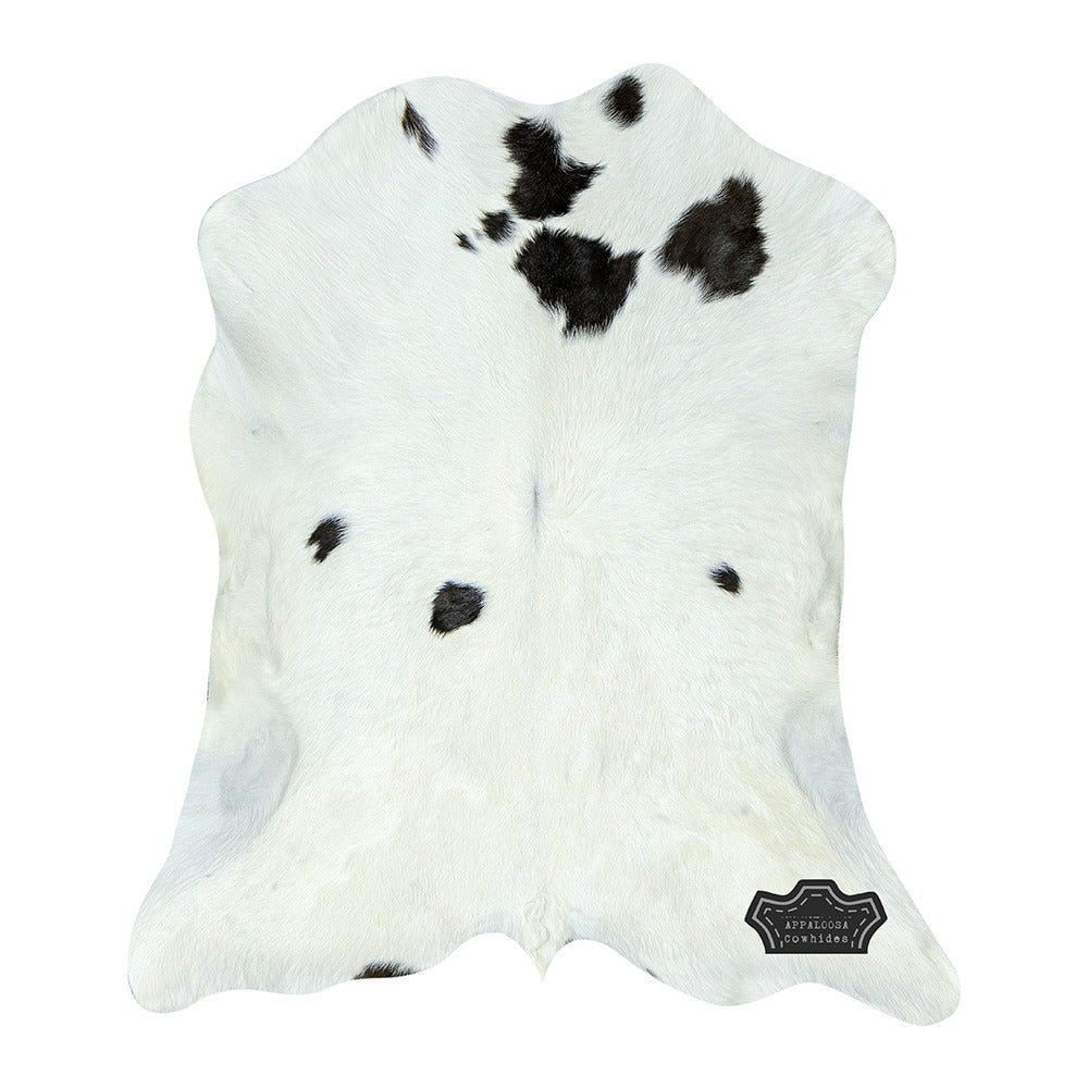 Natural Black & White Calf Hide Cowhide Rug