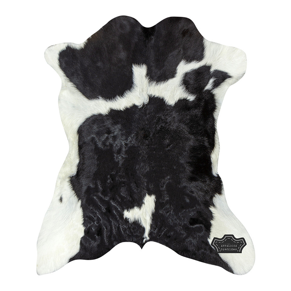 Natural Black & White Calf Hide Cowhide Rug