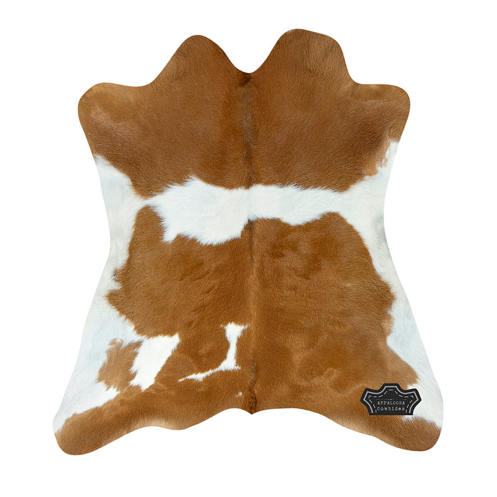 Brown and white Calf Hide