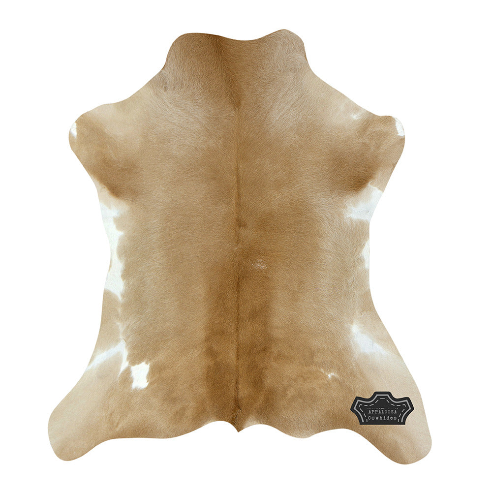 Natural Honey Brown Calf Hide Cowhide Rug