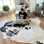 Natural Light Tricolor Cowhide Rug