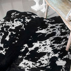 Natural Authentic Black & White Cowhide Rug