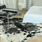 Natural Black Speckled Cowhide Rug
