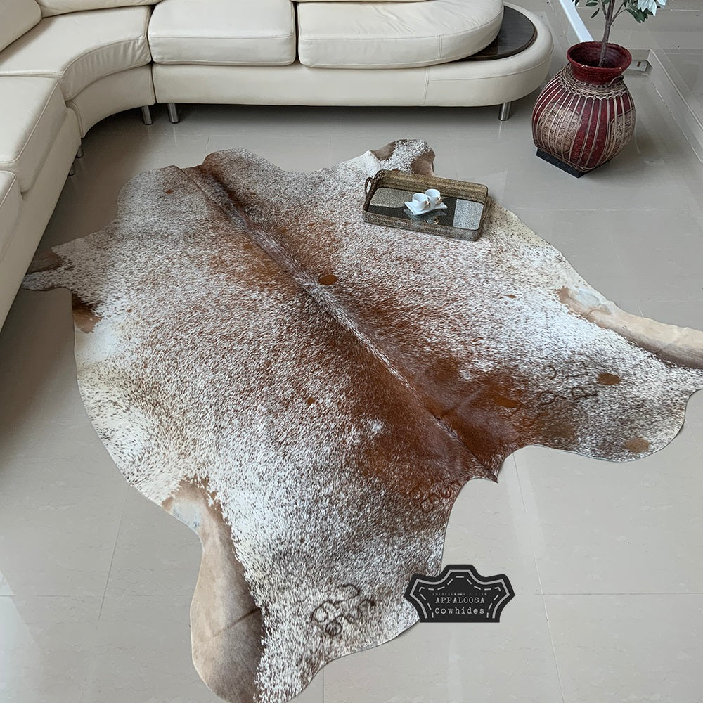 Natural Brown Speckled Cowhide Rug