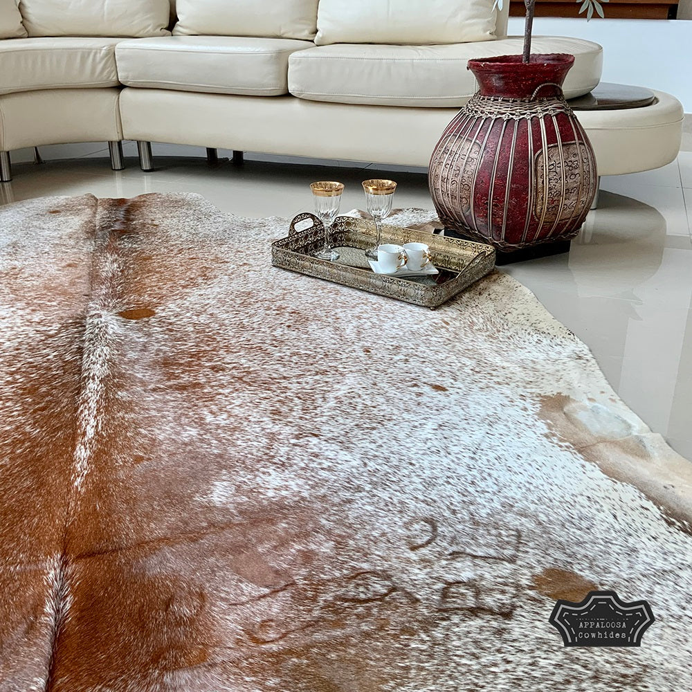 Natural Brown Speckled Cowhide Rug