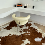 Natural Chromatic Brown & White Cowhide Rug