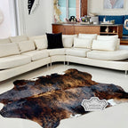 Natural Dark Brindle Cowhide Rug