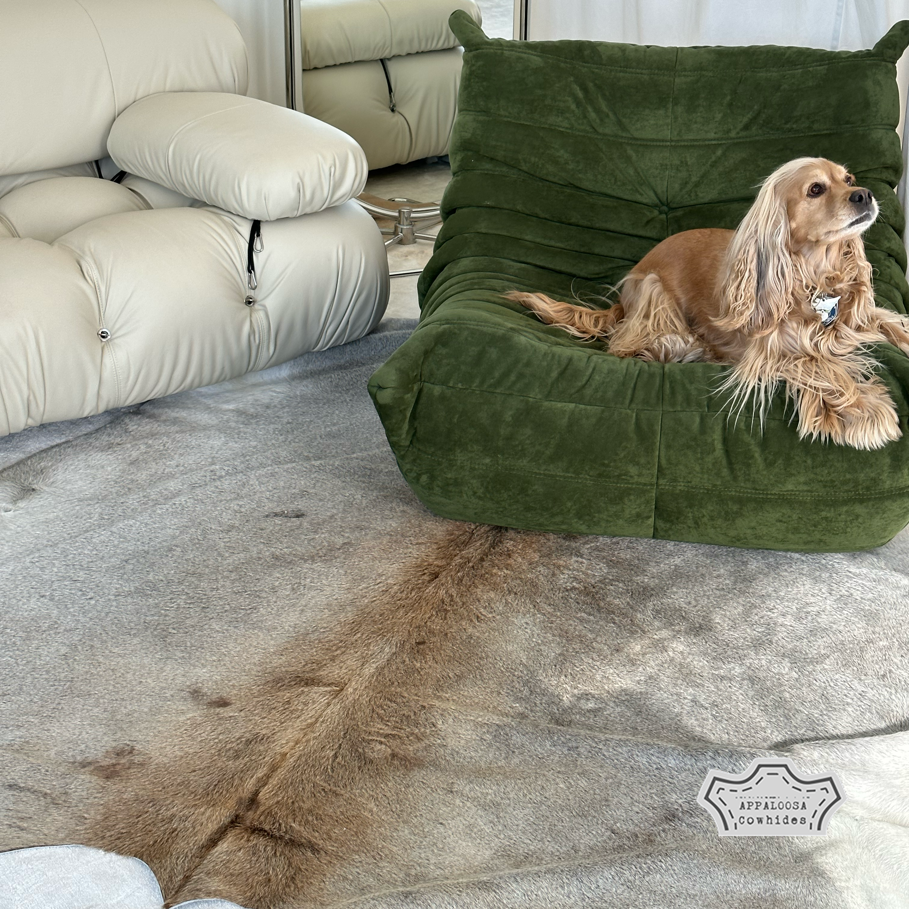 Natural Gray Cowhide Rug
