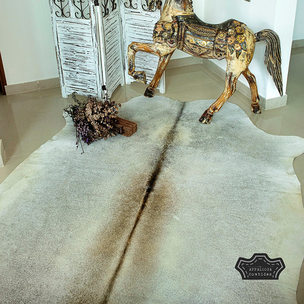 Natural Gray Cowhide Rug