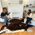 Natural Medium Tricolor Cowhide Rug