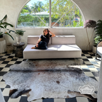 Natural Multicolor Speckled Cowhide Rug