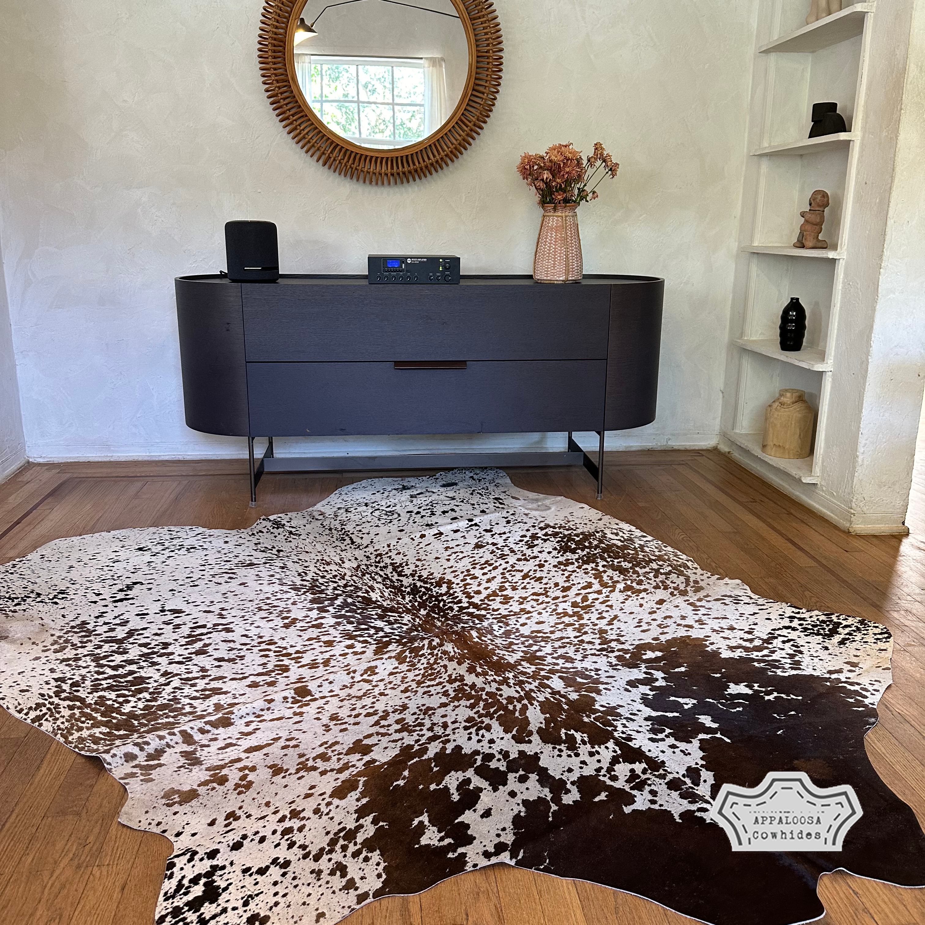 Natural Multicolor Speckled Cowhide Rug