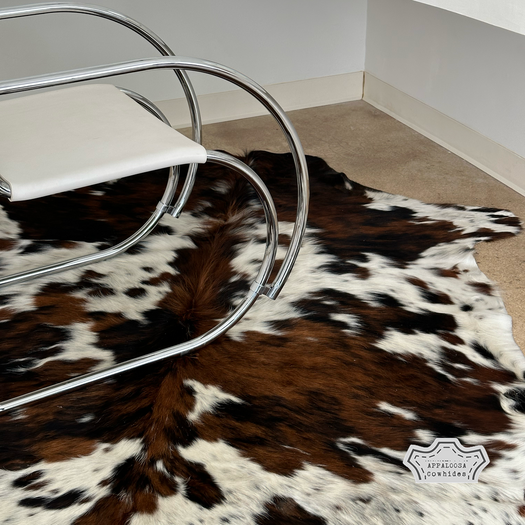 Natural Original Tricolor Cowhide Rug